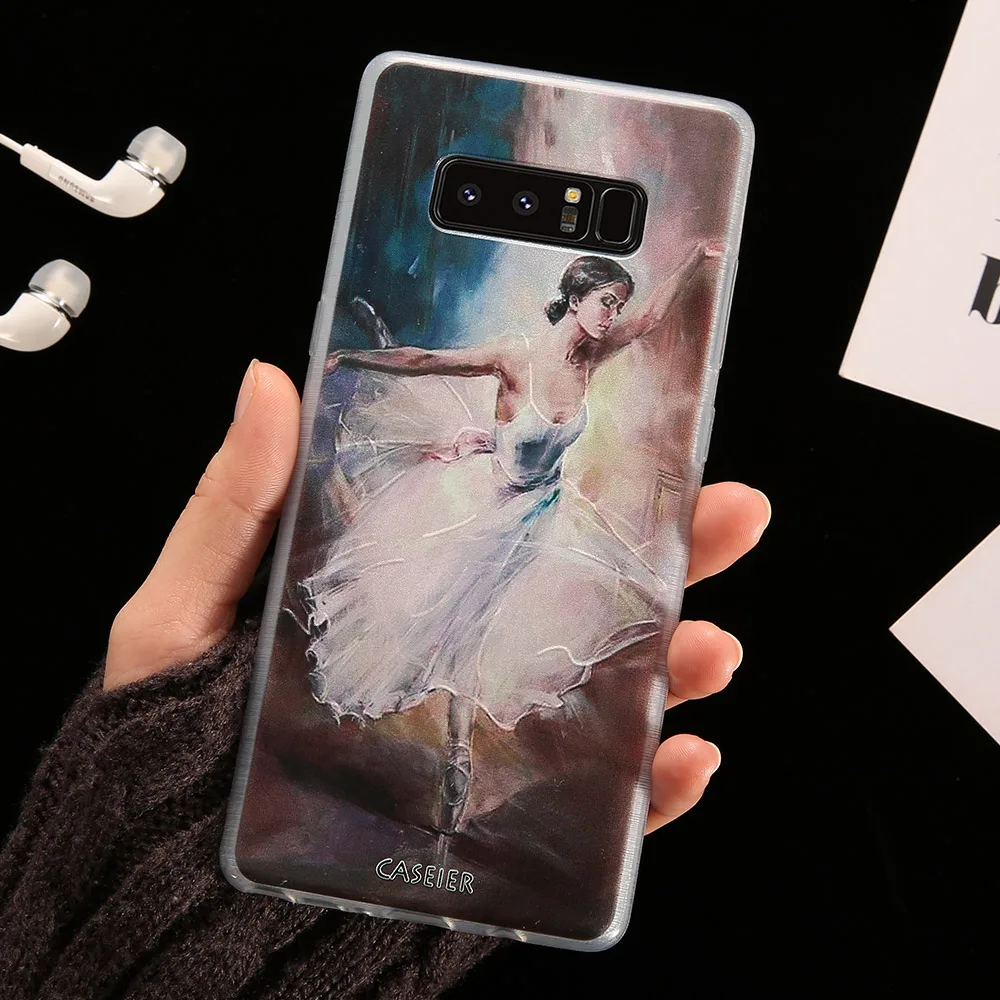 CASEIER тисненый чехол для телефона Samsung Galaxy S8 Plus Note 8 S7 S6 Чехлы Девичья мягкая задняя