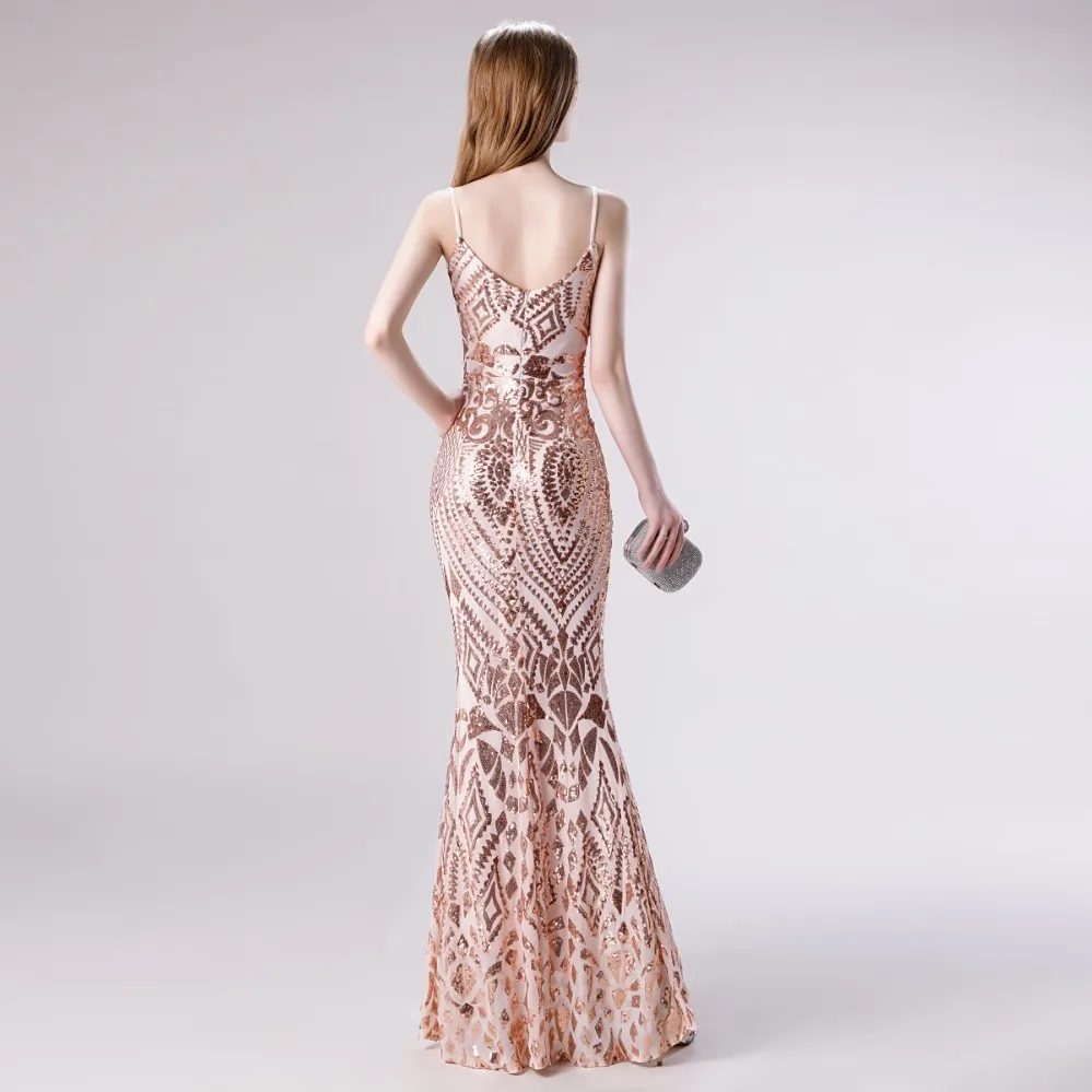Vivian's Bridal модное платье с блестками для выпускного вечера сексуальное на тонких
