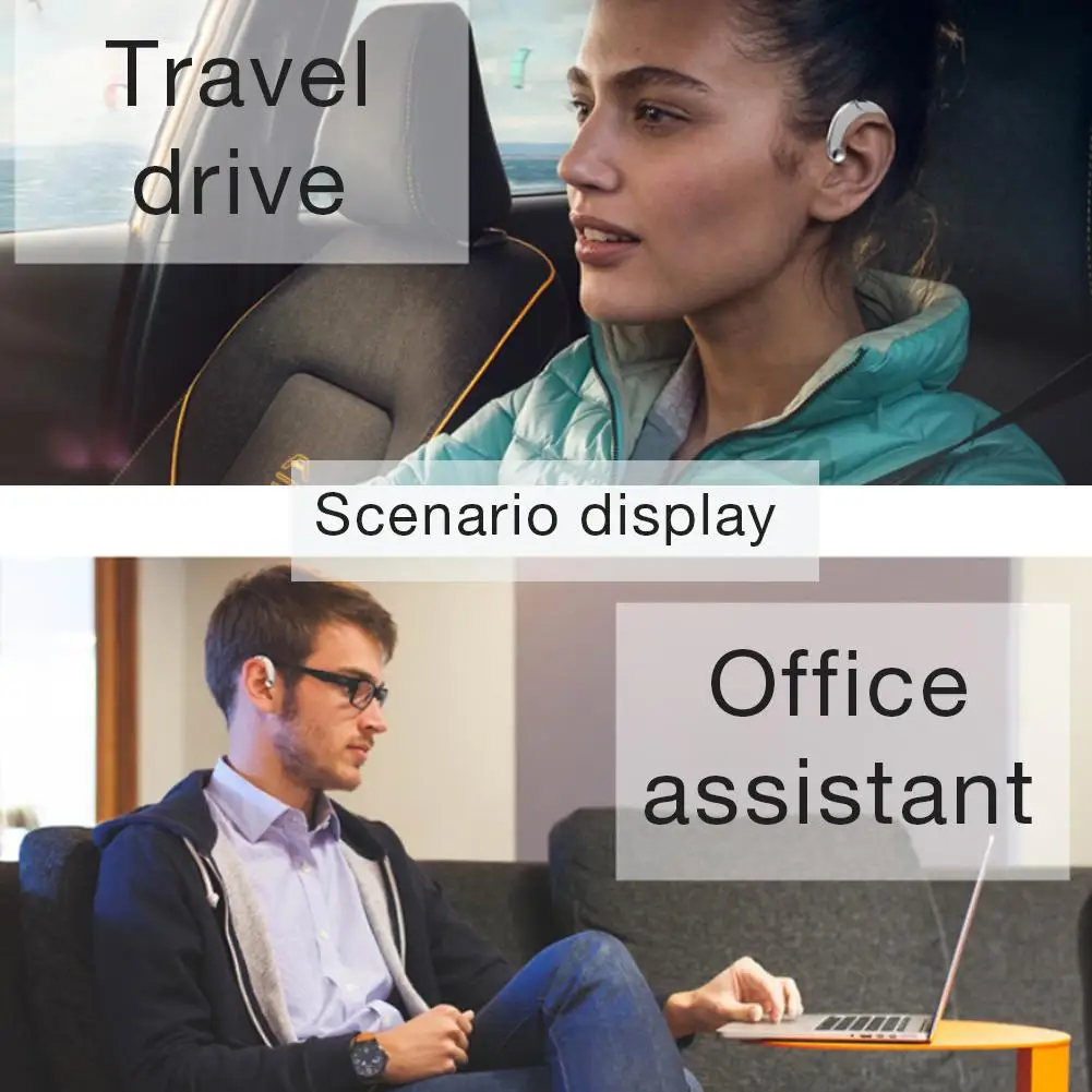 Беспроводная bluetooth гарнитура костной проводимости подвесные шумоподавление