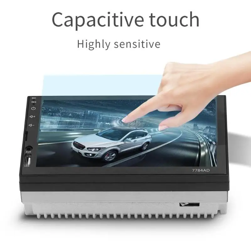 VODOOL 7784AD 2 Din 7&quot Touch Screen Car MP5 Player Android 7.1 Bluetooth WiFi GPS Navi Radio Media With Map Backup Camera - купить по