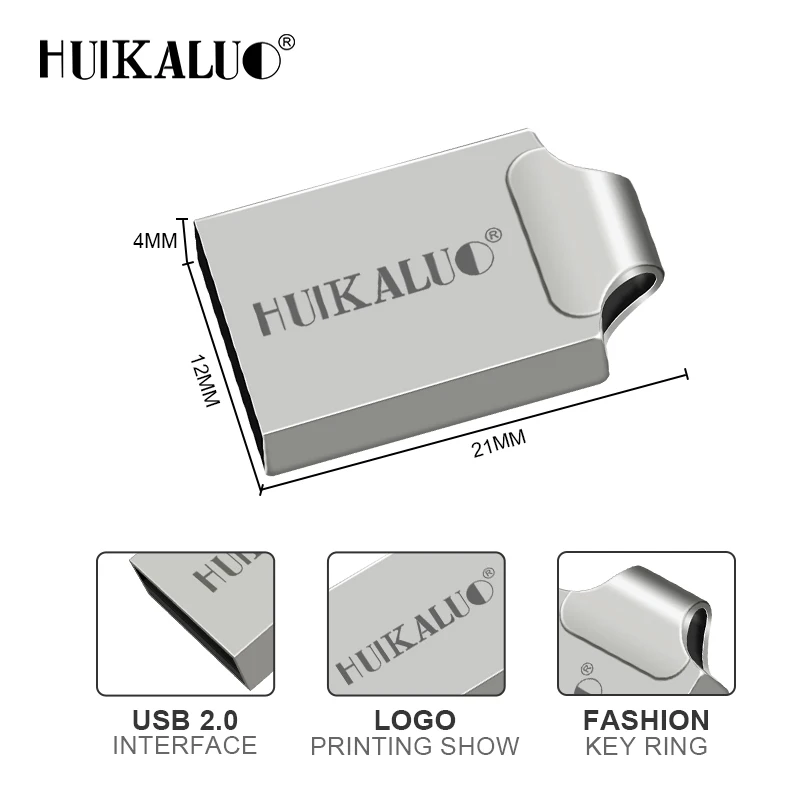 Huikaluo супер мини-металлические флешки usb флеш-карта 4 ГБ 8 16 32 64 Гб U Stick Disk Memory
