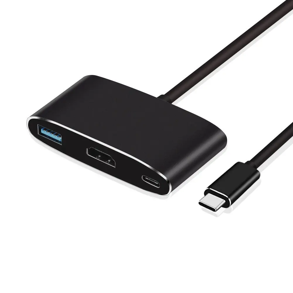 3 в 1 type C к HDMI USB 0/USB 4K кабель адаптер для samsung Galaxy S9 Mac nintendo SWITCH|Кабели передачи