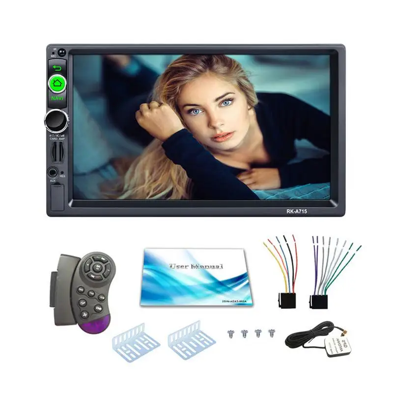 DC12V Full HD 1080P 7-inch 2DIN QUAD-core Android 7.1 Car Multimedia Player GPS Navigator Steering Wheel Control FM/AM/RDS Radio |