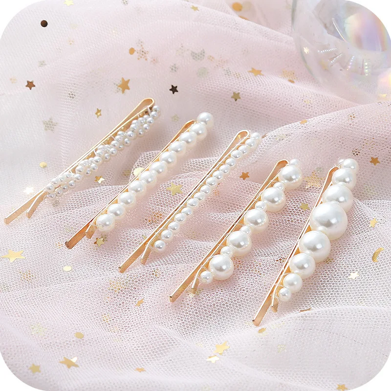 

Модная 5 видов стилей Женская Корейская жемчужная имитация бисера заколка для волос заколка-палочка, Шпилька для волос аксессуары для уклад...