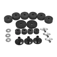 21 pcs drum accessories kit cymbal stand felts hi hat clutch felts hi hat cup felts wing nuts cymbal sleeves metal gaskets