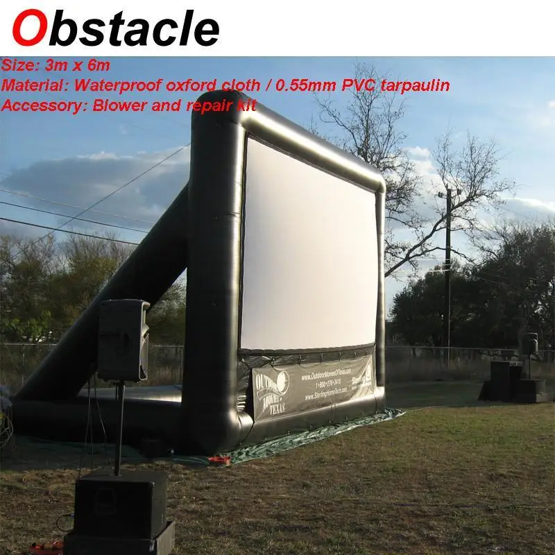 

size logo color waterproof oxford cloth outdoor portable inflatable movie screen cinema screen for commercial advertising use