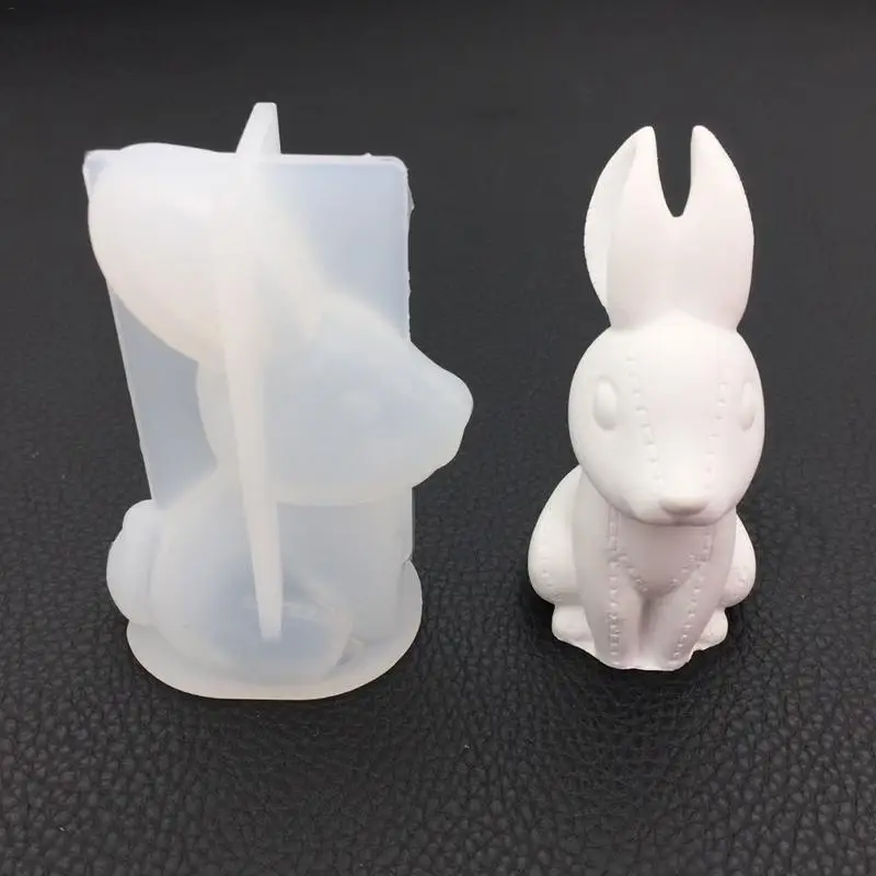 DIY Пасхальный кролик эпоксидная 3D строчка животное модель трехмерный пластырь