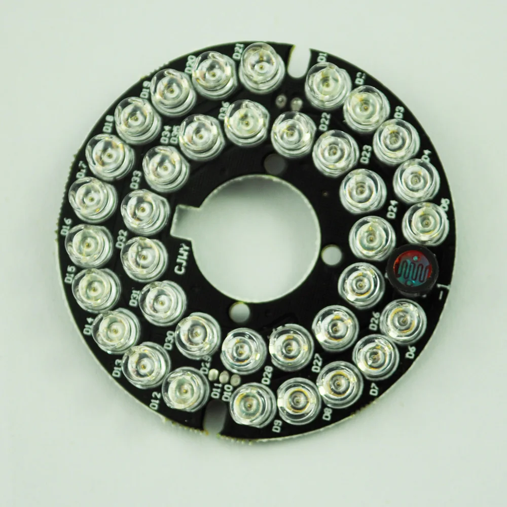 SODIAL (R) 2 &quotкруглая доска 36 IR красная светодиодная лампа для камеры