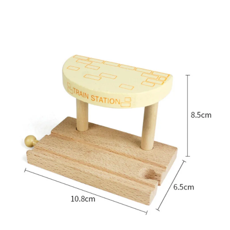 DIY деревянный трек поезд железнодорожный мост аксессуары компонент игрушка