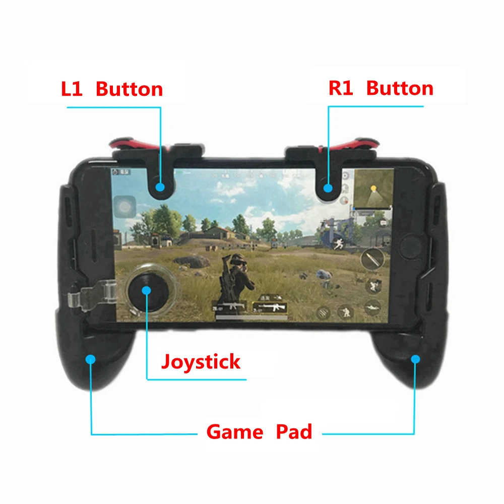 Мобильный игровой контроллер 4 в 1 PUBG мобильный геймпад Free Fire L1 R1 триггеры PUGB Grip L1R1