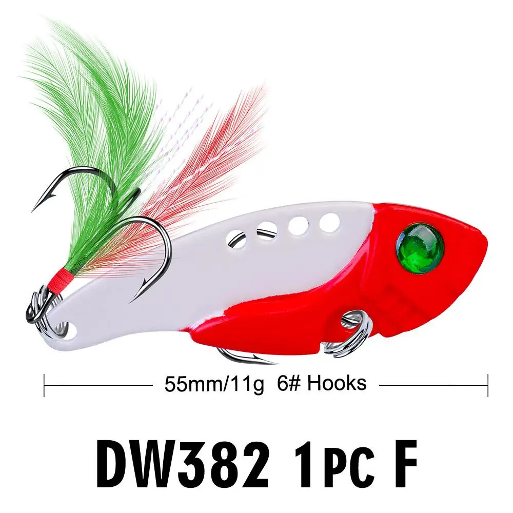 

Fishing Lure Hard Bait Metal Spoon with Feather Hook Fishing Tackle Artificial 3D Fishing Hard Lures Tools 11G