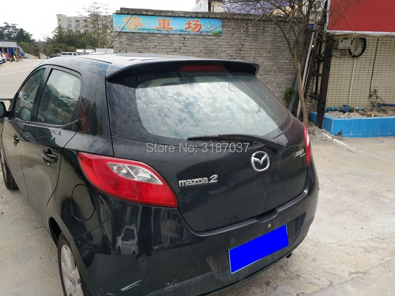 Для Mazda 2 Mazda2 хэтчбек Спойлер ABS пластик Неокрашенный задний спойлер крыло Крышка
