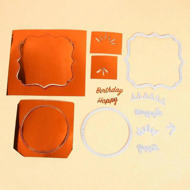 7 шт. DIY с днем рождения металлические режущие штампы Скрапбукинг/фотоальбом