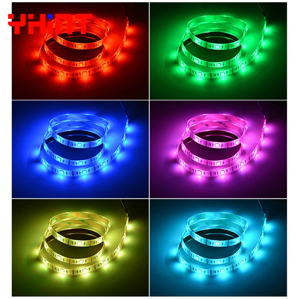 Светодиодная лента USB 5 в RGB 5050 30 светодиодов/м 0 м до настраиваемая IP65