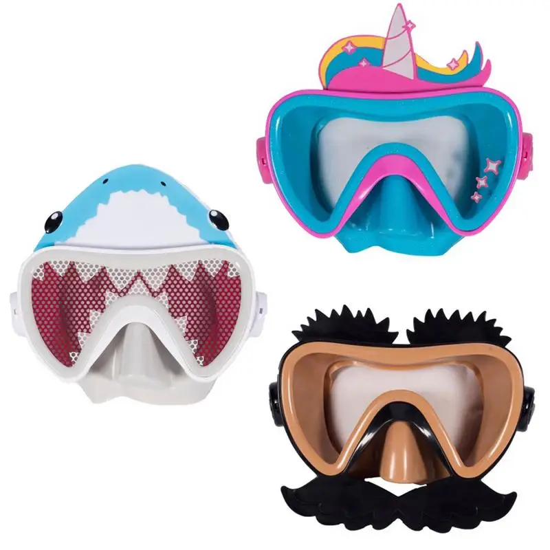 Креативные прочные силиконовые плавательные очки с рисунками из мультфильмов