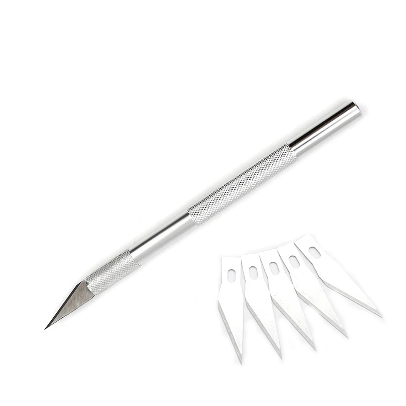 

1 Set/ Metal Handle Scalpel, Blade Knife Wood Paper Cutter Craft Pen Knives,Engraving DIY Hand Tools