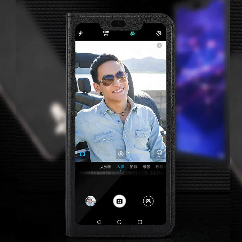 Чехол для Xiaomi Mi 8 чехол lite откидной из искусственной кожи с полным окошком Mi8