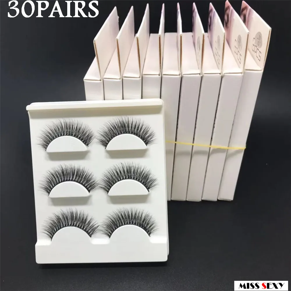 Новые 30 пар натуральные накладные ресницы длинный макияж 3d из норки для красоты