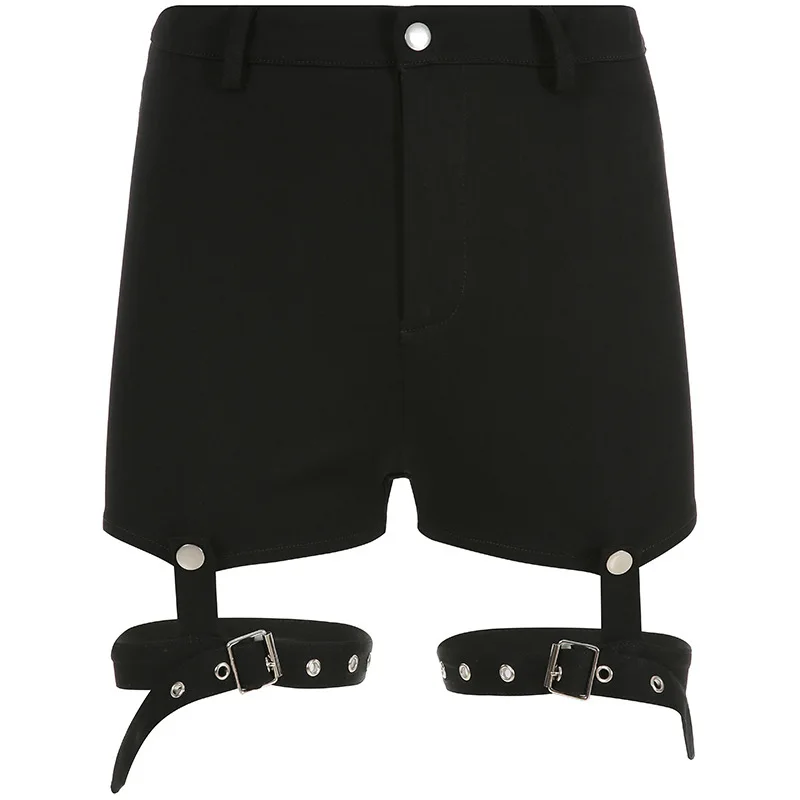 

Sexy Joker Black shorts Fabric Split Joint Woman Shorts Summer