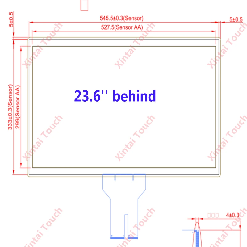 Xintai Touch 23.6 Inches 16:9 Ratio Projected Capactive Screen Panel With 10 Points Plug&ampPlay | Компьютеры и офис
