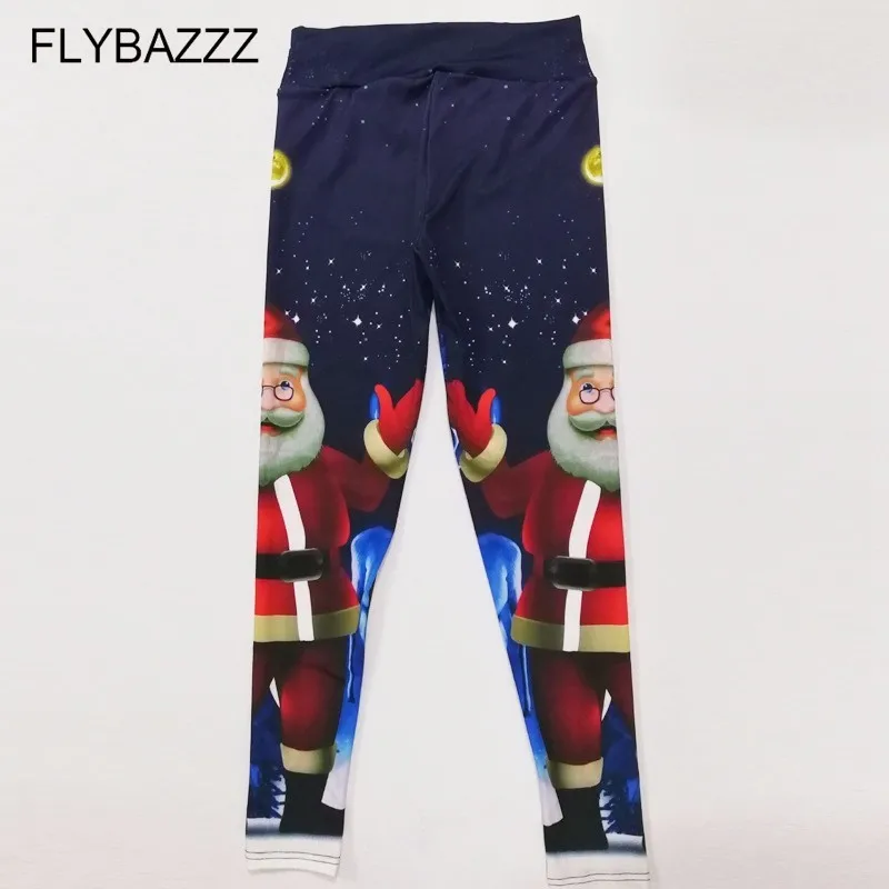 New Christmas Printed Leggings Hip Push Up Elastic High Waist Legging Breathable Merry Christmas Pants Women  Slim Long Pants