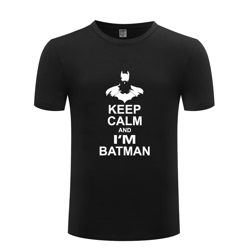 Keep Calm and I Am Batman Movie Мужская футболка мужская Новинка 2018 короткий рукав круглый