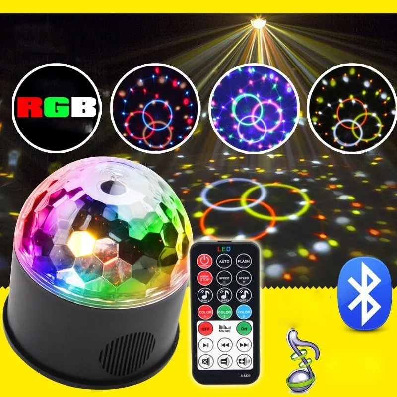 Led диско магический шар свет Bluetooth динамик для дома караоке музыкальный плеер