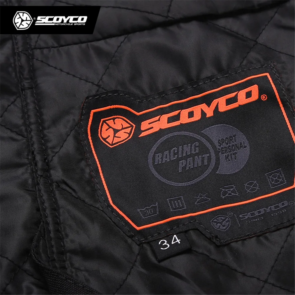 Брюки SCOYCO для езды на мотоцикле быстроразъемные защитные брюки светоотражающая
