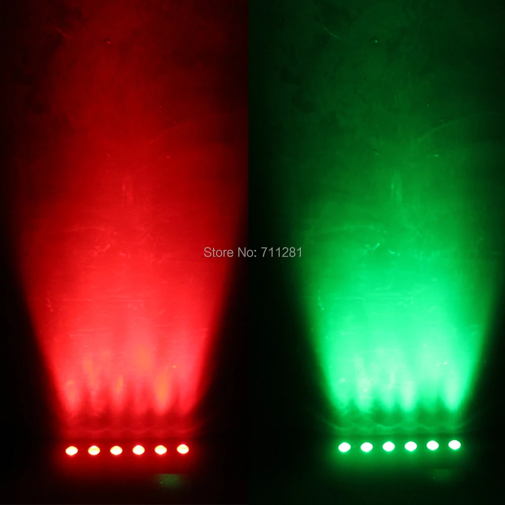Беспроводная Светодиодная панель с дистанционным управлением dmx 6x12 Вт rgbwauv 6 в 1