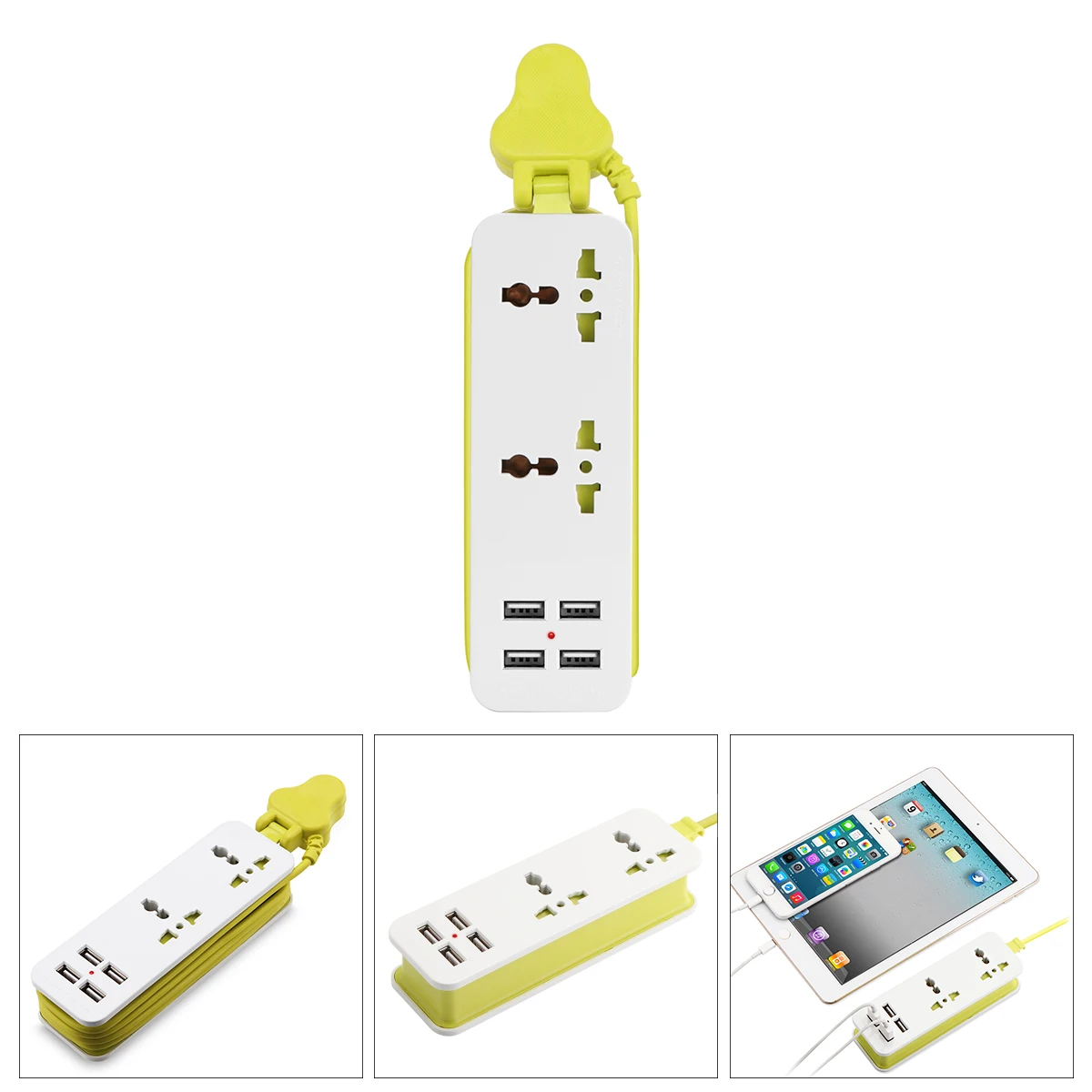 Универсальный сетевой фильтр с 2 розетками и 4 USB-портами 100-240 В | Обустройство дома