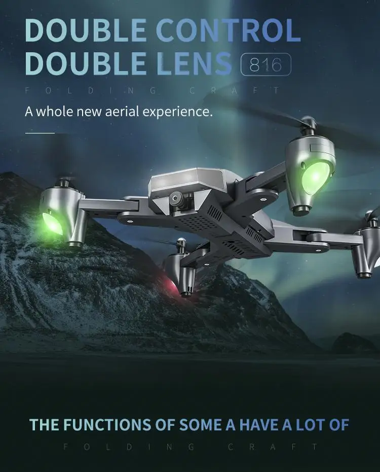 Visuo XS816 оптическое позиционирование потока 4K 720P Двойная камера Wifi FPV RC Дрон