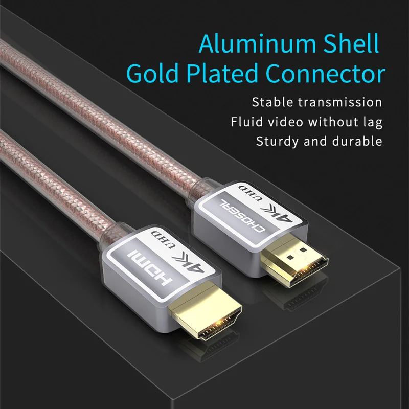 CHOSEAL hdmi кабель 2 0 3D 4K высокого Скорость HDMI для HD ТВ ЖК дисплей ноутбук PS4/3 проектор