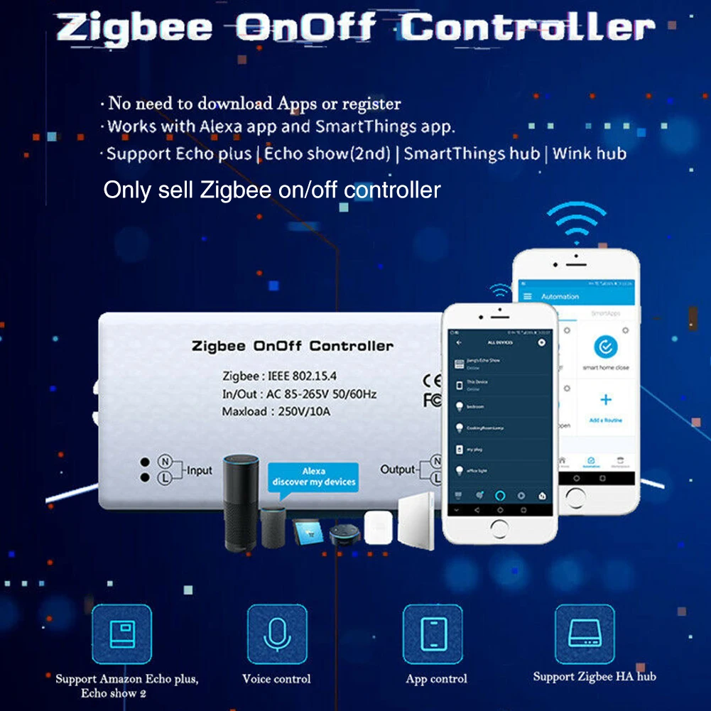 Zigbee прибор для диммера Светодиодная лента с голосовым управлением домашний
