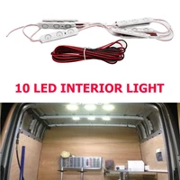 12v bright white led interior light kit 10 leds light with 5m line for van transit boats caravans trailers lorries ip67