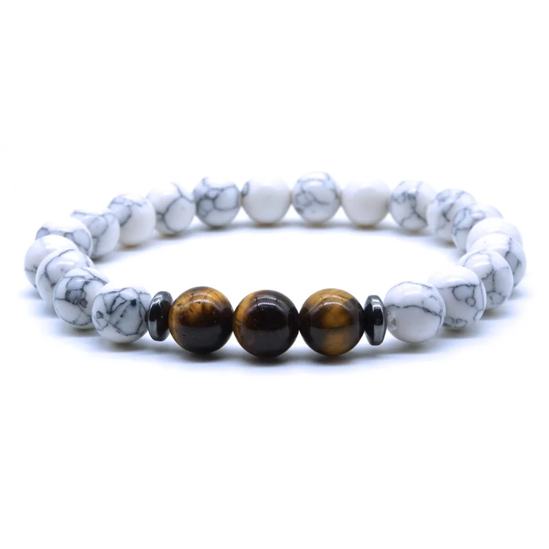 Гематит тигровый глаз Howlite черный камень исцеляющий баланс бусины рейки Будда