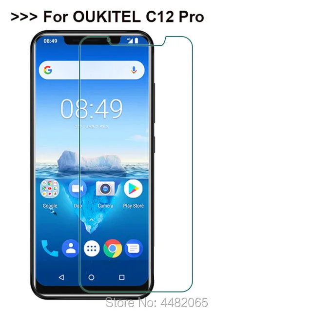 Переднее безопасное закаленное стекло с полным покрытием для Oukitel C12