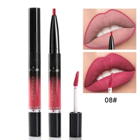premium long lasting moisturizing handaiyan liquid lipsticks lip liner 2 in 1 pencil waterproof lip lgoss cosmetics 500pcslot