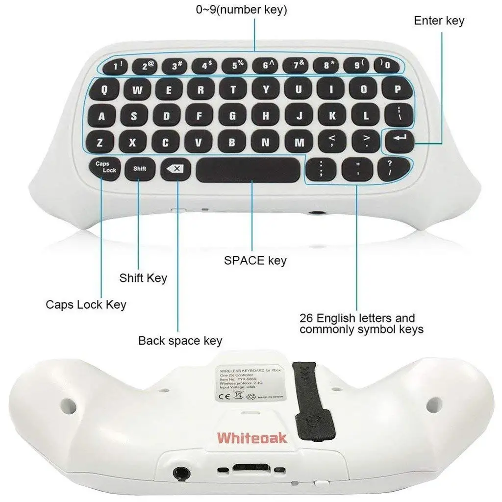 Для Xbox One S Chatpad мини игровая клавиатура беспроводной чат для сообщений с