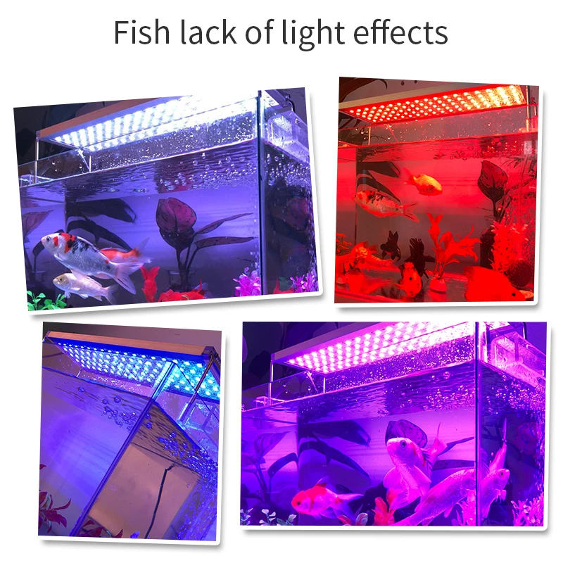 30 50 см Светодиодная лампа для аквариума светодиодное освещение RGB морская рыба