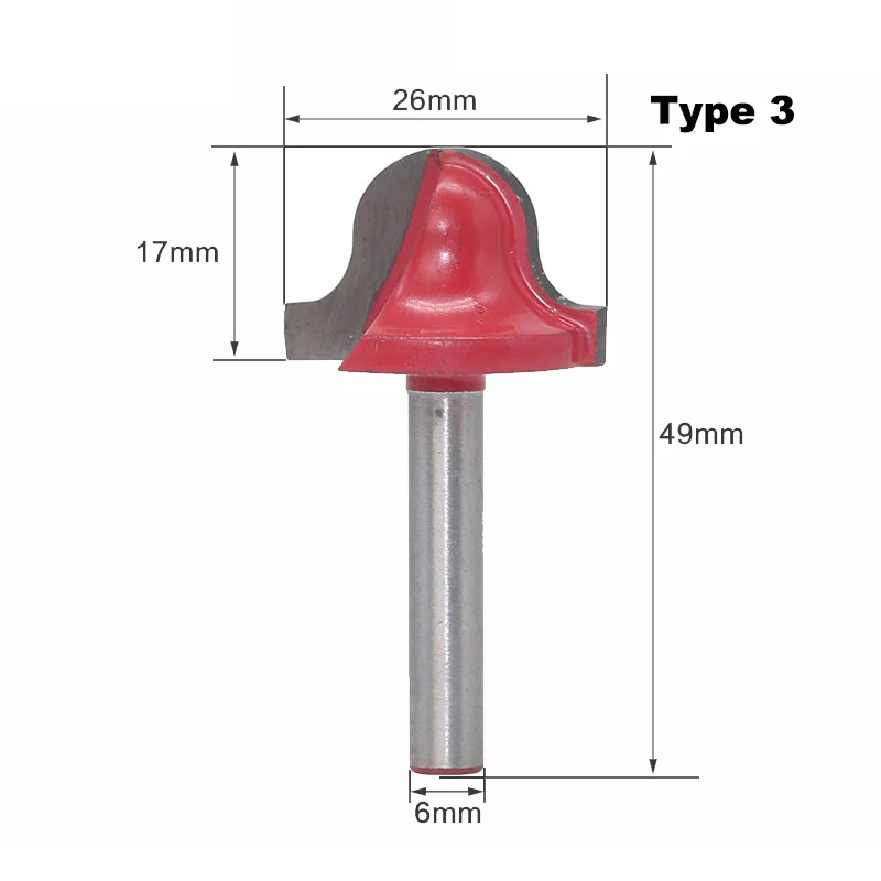 5Pcs 6Mm Lace Knife Open End Carving Bit 3D Woodworking Insert Router Cnc Wood Cutter | Инструменты