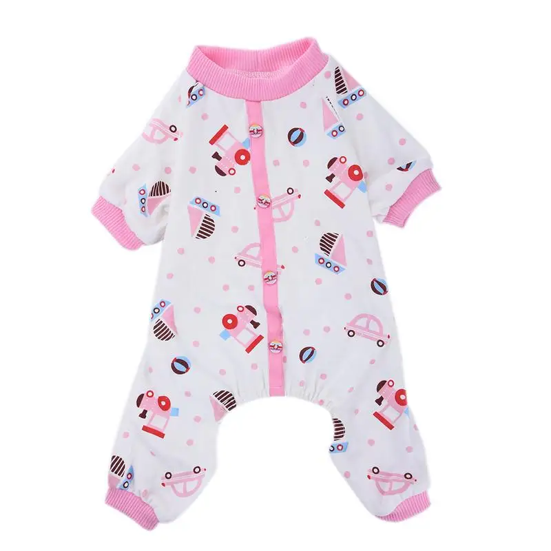 

Pet Dog Cat Car Pattern Cotton Pajamas Leisure & Durable Pet Jumpsuit