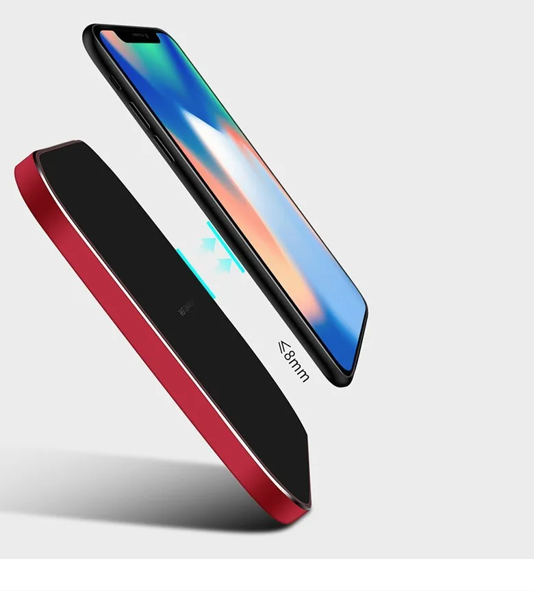 ЛМС 10 Вт Qi Беспроводной Зарядное устройство для IPhone XS Max XR 8 плюс Видимый элемент