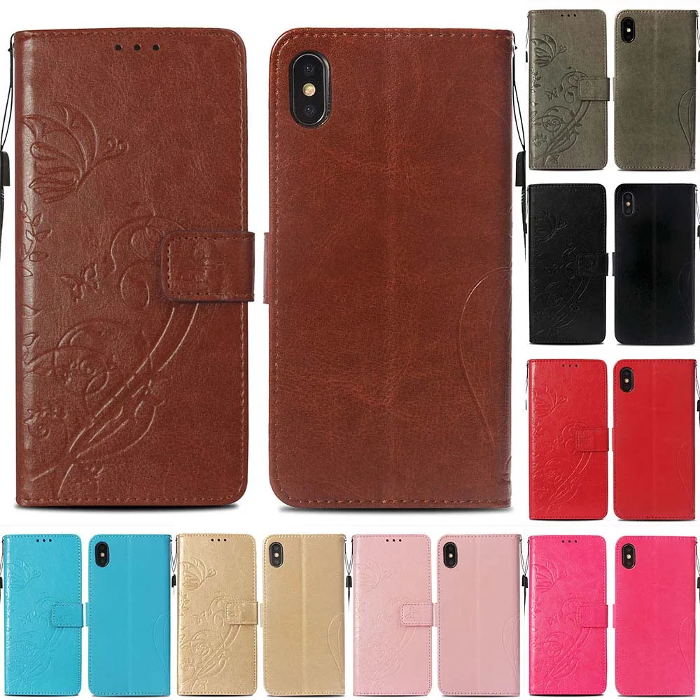 KISSCASE Роскошный кожаный чехол для iPhone 5 5S SE держатель карт на магнитах бумажник X XS