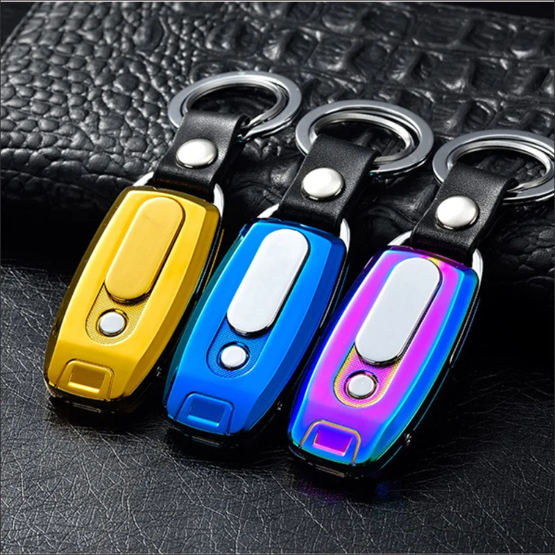 Новый брелок сигарета турбо Зажигалка металлическая usb-зажигалка перезаряжаемая