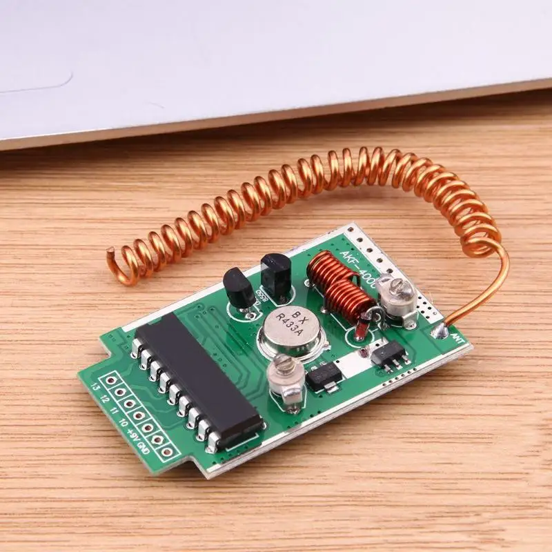 Большая мощность DC 9V RF 433Mhz беспроводной пульт дистанционного управления