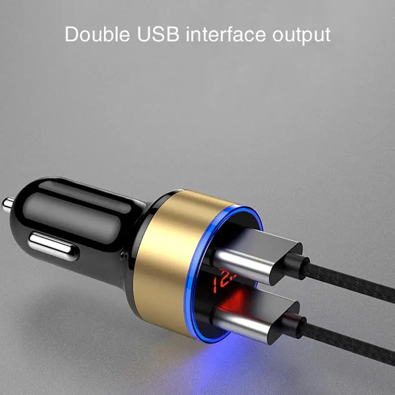 Двойной USB цифровой Красный светодиодный дисплей напряжения тока проверка