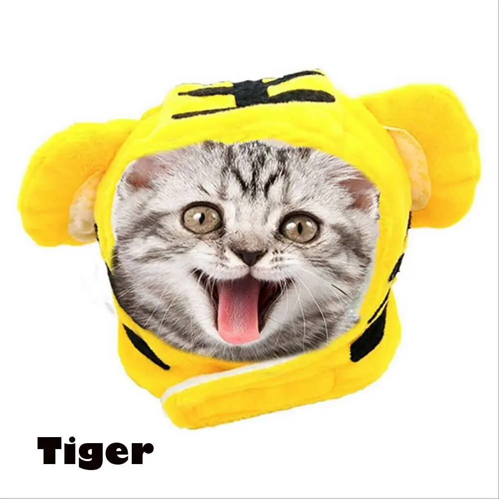 Мягкий защитный костюм для собак и кошек тигровый колпак с рогами лося бархатные