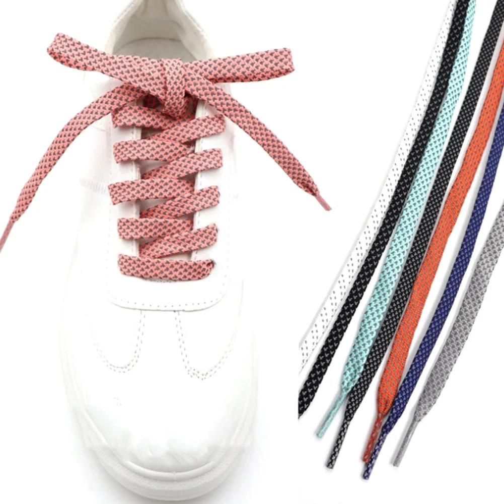 

New Flat 3M Reflective Shoelaces Runner Weave Tape Athletic Safety Shoe Laces Bootlaces For Running boots