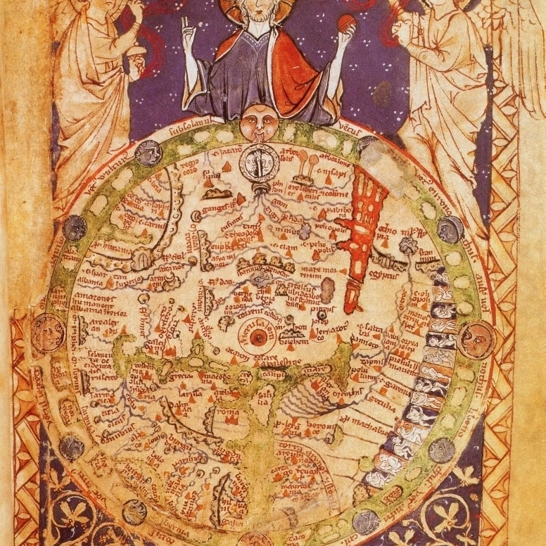 Псалтер карта мира плакат печать по науке источник (24x36)| |
