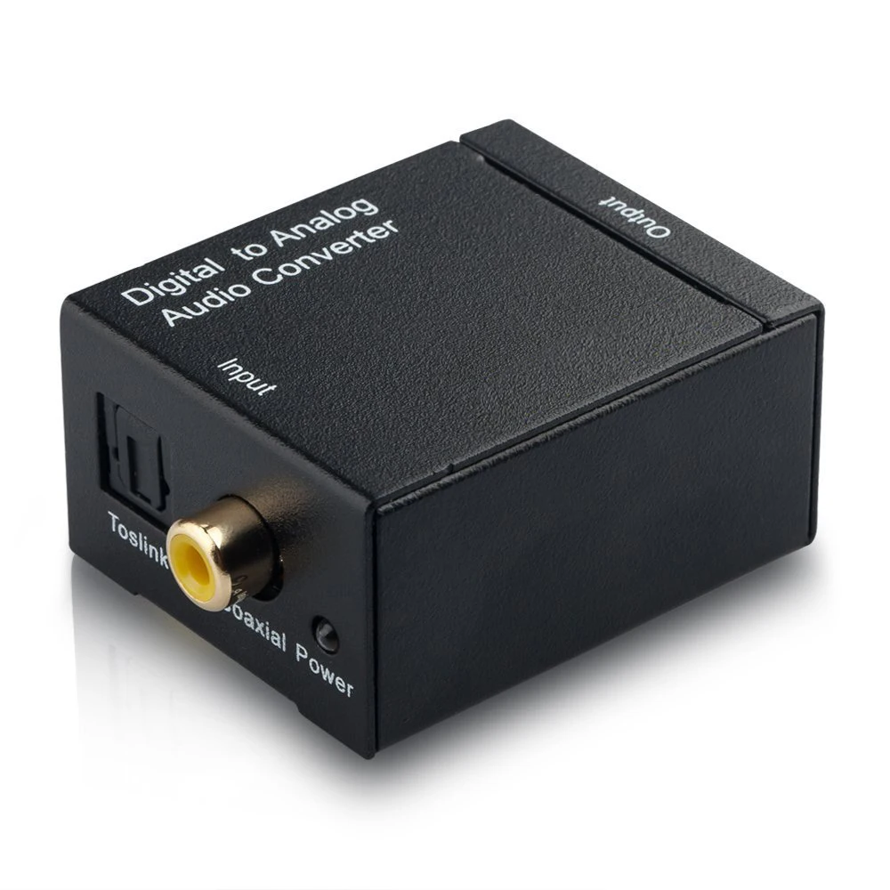 Цифровой оптический коаксиальный в аналоговый RCA аудио конвертер адаптер с